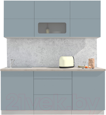 Готовая кухня Интерлиния Мила Матте 1.9 А - фото