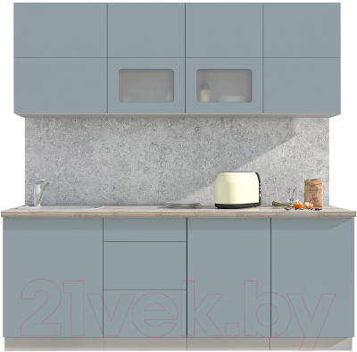 Готовая кухня Интерлиния Мила Матте 2.1 А - фото