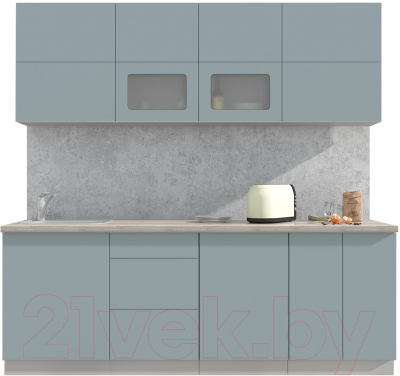 Готовая кухня Интерлиния Мила Матте 2.2 А - фото