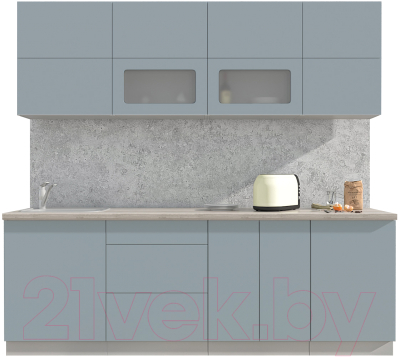 Готовая кухня Интерлиния Мила Матте 2.3 А - фото