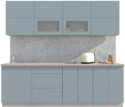 Готовая кухня Интерлиния Мила Матте 2.4 А - фото