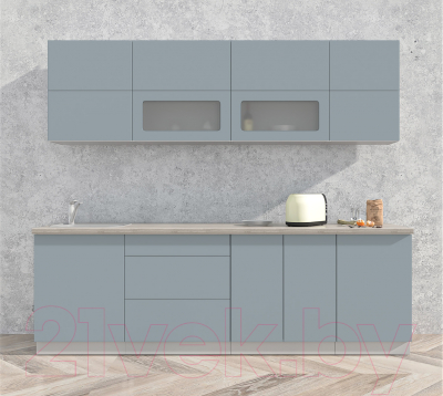 Готовая кухня Интерлиния Мила Матте 2.5 А