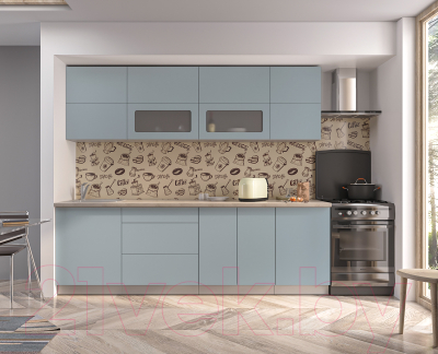 Готовая кухня Интерлиния Мила Матте 2.5 А