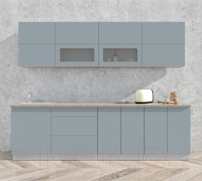 Готовая кухня Интерлиния Мила Матте 2.7 А