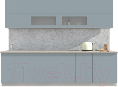 Готовая кухня Интерлиния Мила Матте 2.8 А - фото