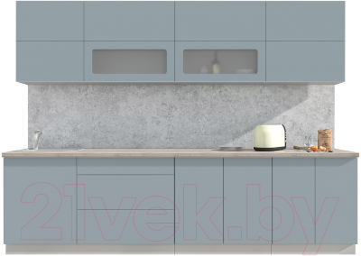 Готовая кухня Интерлиния Мила Матте 2.9 А - фото