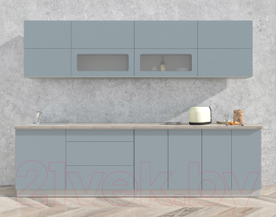 Готовая кухня Интерлиния Мила Матте 2.9 А