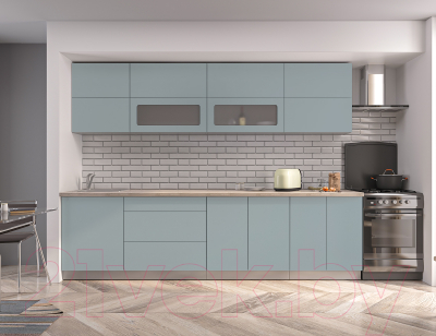 Готовая кухня Интерлиния Мила Матте 3.0 А