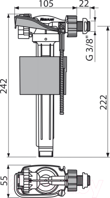 Арматура Alcadrain A160P-3/8