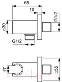 Подключение для душевого шланга Ideal Standard IdealRain BC771AA