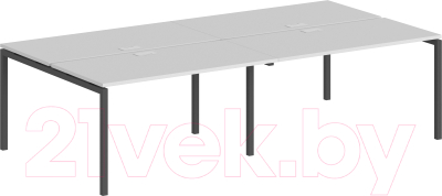 Письменный стол Norden 320x143.8x75 / SG.256.WH.44.AN (антрацит/белый) - фото