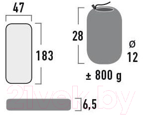 Туристический коврик High Peak Texas / 41003 (темно-серый)