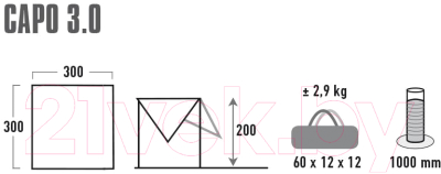 Тент High Peak Capo 3.0 / 10121