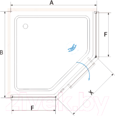 Душевой уголок RGW HO-84-W / 350608400-25