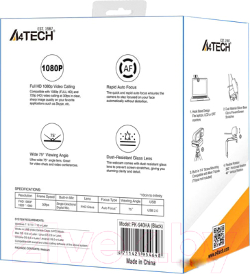 Веб-камера A4Tech PK-940HA