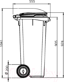 Контейнер для мусора Ese 120л