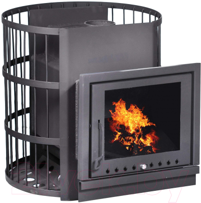 Печь-каменка Kronos Колизей 16 ВСЧ (панорама с чугунной топкой) - фото