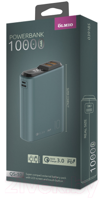 Портативное зарядное устройство Olmio QS-10 10000mAh / 039185