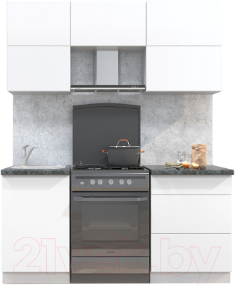 Готовая кухня Интерлиния Мила Матте 1.7 Б - фото