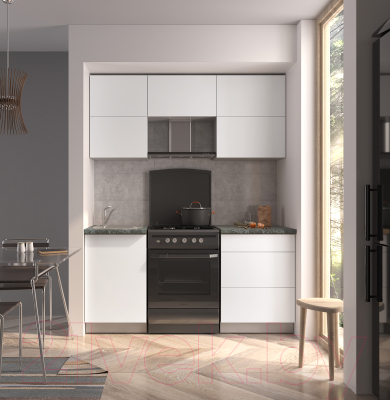 Готовая кухня Интерлиния Мила Матте 1.7 Б