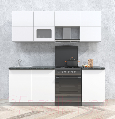Готовая кухня Интерлиния Мила Матте 2.1 Б