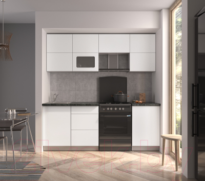 Готовая кухня Интерлиния Мила Матте 2.1 Б