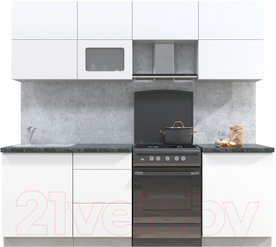 Готовая кухня Интерлиния Мила Матте 2.3 Б - фото