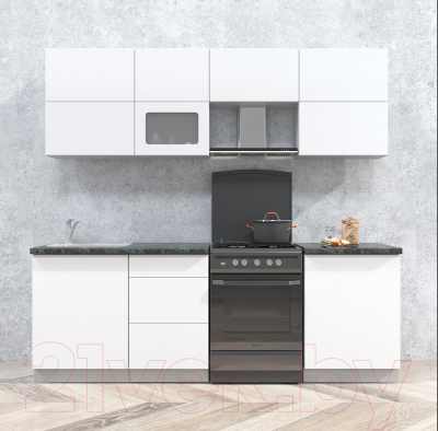 Готовая кухня Интерлиния Мила Матте 2.3 Б