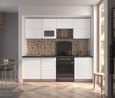 Готовая кухня Интерлиния Мила Матте 2.3 Б