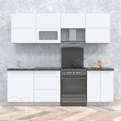 Готовая кухня Интерлиния Мила Матте 2.4 Б