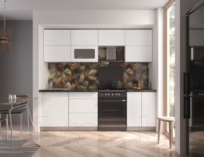 Готовая кухня Интерлиния Мила Матте 2.4 Б