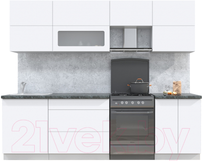 Готовая кухня Интерлиния Мила Матте 2.6 Б - фото