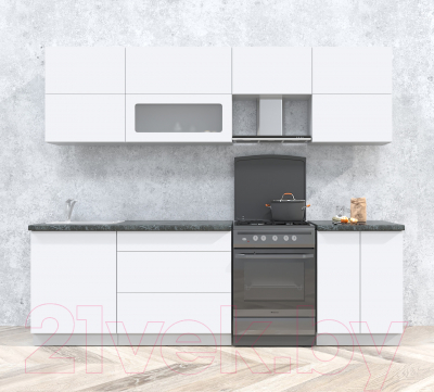Готовая кухня Интерлиния Мила Матте 2.6 Б