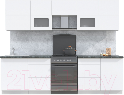 Готовая кухня Интерлиния Мила Матте 2.7 Б - фото