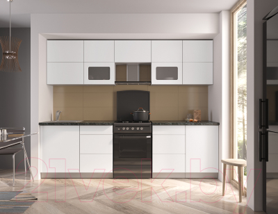 Готовая кухня Интерлиния Мила Матте 2.7 Б