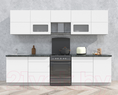 Готовая кухня Интерлиния Мила Матте 2.9 Б