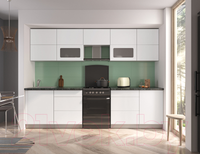 Готовая кухня Интерлиния Мила Матте 2.9 Б