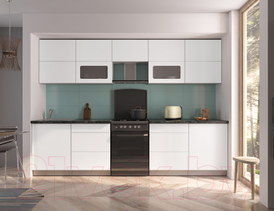 Готовая кухня Интерлиния Мила Матте 3.0 Б