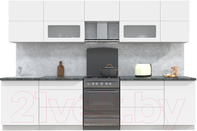 Готовая кухня Интерлиния Мила Матте 3.1 Б - фото