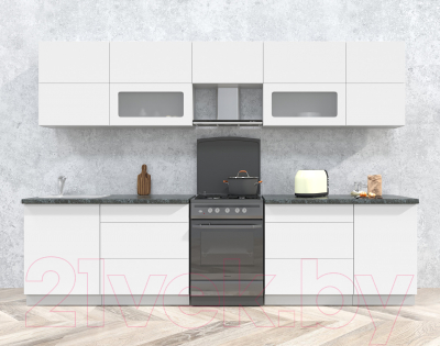 Готовая кухня Интерлиния Мила Матте 3.1 Б