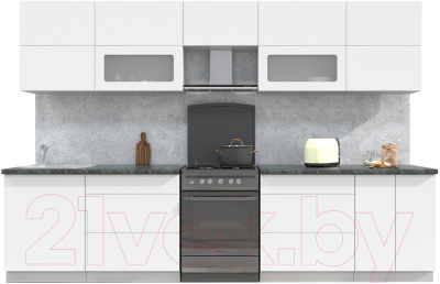Готовая кухня Интерлиния Мила Матте 3.2 Б - фото