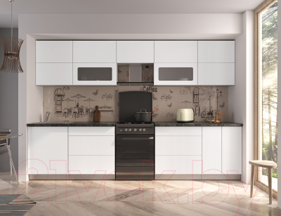 Готовая кухня Интерлиния Мила Матте 3.2 Б