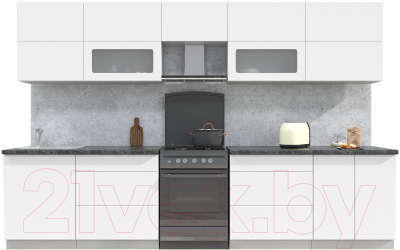 Готовая кухня Интерлиния Мила Матте 3.3 Б - фото