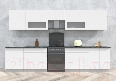 Готовая кухня Интерлиния Мила Матте 3.5 Б