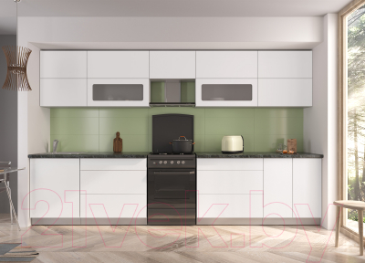 Готовая кухня Интерлиния Мила Матте 3.5 Б