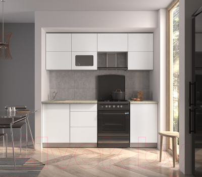 Готовая кухня Интерлиния Мила Матте 2.1 Б