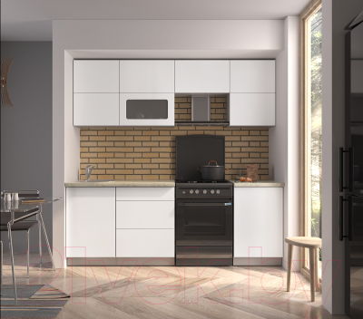 Готовая кухня Интерлиния Мила Матте 2.2 Б