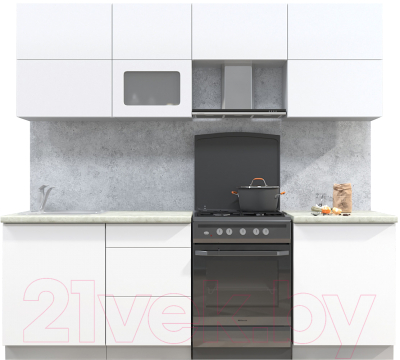 Готовая кухня Интерлиния Мила Матте 2.3 Б - фото