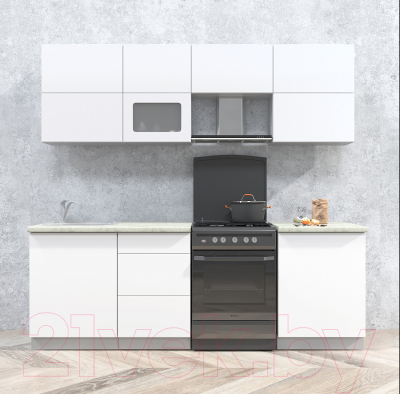 Готовая кухня Интерлиния Мила Матте 2.3 Б