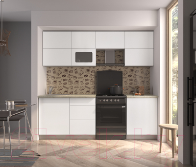 Готовая кухня Интерлиния Мила Матте 2.3 Б